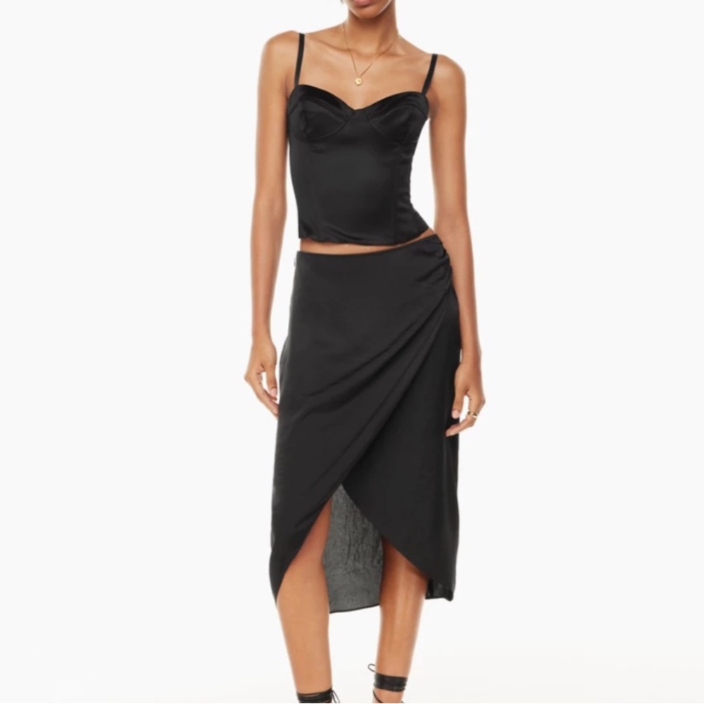 Wilfred Cressida Satin wrap skirt